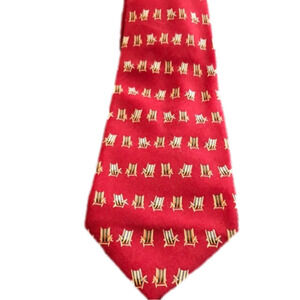 OFF Island by Tommy Bahama red silk tie. OS